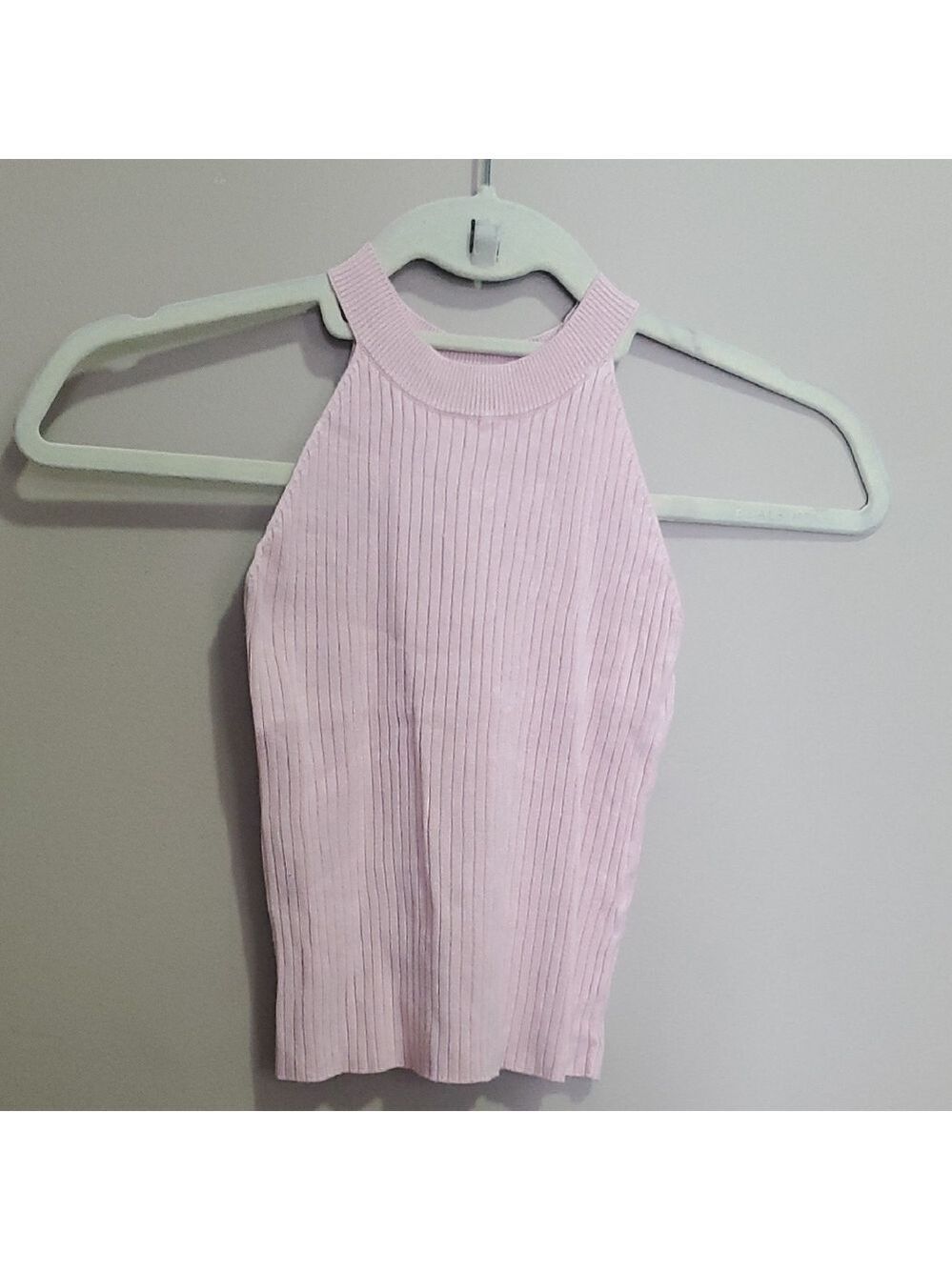 Zara Light Pink Ribbed Tank Top Size 9